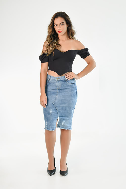 SAIA JEANS ELASTANO FEM MIDI  2212413